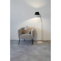 Pomax Lampadaires | Kukui - Lampadaire - Metal / Marbre - L 26 X W 42 X H 150 Cm - Noir