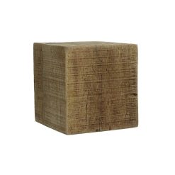 Pomax Objets De Decoration | Bloxx - Bloc - Bois De Mangier - L 20 X W 20 X H 20 Cm