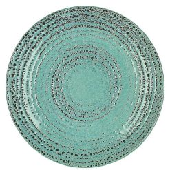 Pomax Vaisselle | Kusama - Assiette A Dessert - Porcelaine - Dia 22 Cm - Aqua