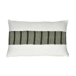 Pomax Coussins | Saint-Tropez - Coussin - Lin / Coton - L 50 X W 30 Cm - Vert