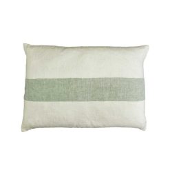 Pomax Coussins | Saint-Tropez - Coussin - Lin - L 65 X W 45 Cm - Vert