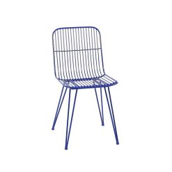 Pomax Chaises | Ombra - Chaise - Metal - L 54 X W 43 X H 83 Cm - Bleu