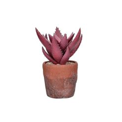 Pomax Plantes | Terracotta Love - Plante Artificielle En Pot - Synthetique / Terracotta - Dia 19,5 X H 24,5 Cm - Figue