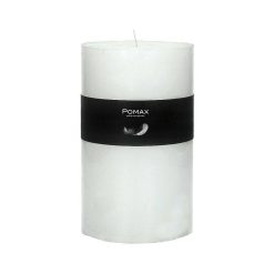 Pomax Bougies | Candle - Bougie - Cire De Paraffine - Dia 10 X H 15 Cm - Blanc