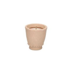 Pomax Senteurs | Ronda - Bougie 1 Meche - Argile / Cire - Dia 8 X H 8 Cm - Ivoire