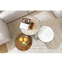 Pomax Concepts Modulaires | Zellix - Dessus De Table - Zelliges Marocaines - Dia 45 X H 2 Cm - Blanc