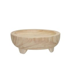 Pomax Bols & Paniers | Comm - Plateau - Bois De Paulownia - Dia 28 X H 10 Cm - Naturel