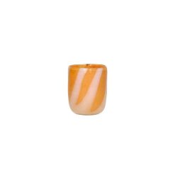 Pomax Photophores / T-Lights | Cannes - Vase/Photophore - Verre - Dia 7 X H 8 Cm - Jaune