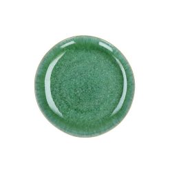 Pomax Vaisselle | Treille - Assiette A Dessert - Gres - Dia 21 X H 2,5 Cm - Vert