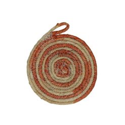 Pomax Accessoires | Swirl - Set/4 Dessous De Verre - Jute - Dia 11 Cm - Orange