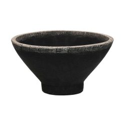 Pomax Bols & Paniers | Merapi - Bol - Terracotta - Dia 24,5 X H 13 Cm - Noir