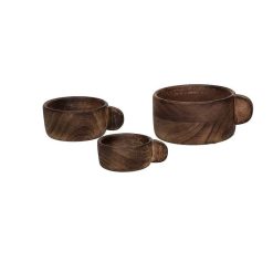 Pomax Bols & Paniers | Ayla - Bol - Bois De Mangier - L 8 X W 6 X H 3 Cm - Brun