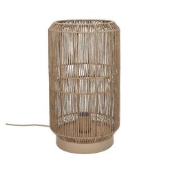 Pomax Lampes De Table | Casita - Lampe De Table - Corde / Metal - Dia 22 X H 38,5 Cm - Naturel