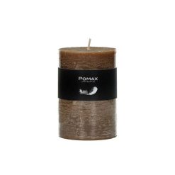 Pomax Bougies | Candle - Bougie - Cire De Paraffine - Dia 7 X H 10 Cm - Noisette