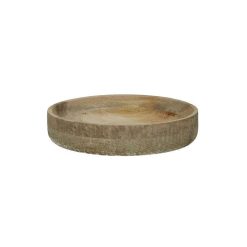 Pomax Saladiers / Plats A Servir | Kerf - Plat - Bois De Mangier - Dia 25 X H 5 Cm - Naturel