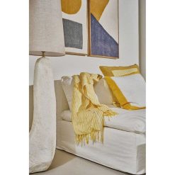 Pomax Coussins | Saint-Tropez - Coussin - Lin - L 50 X W 50 Cm - Jaune