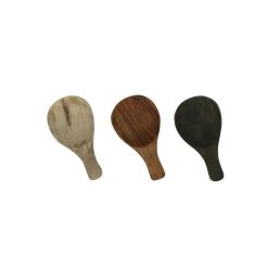 Pomax Couverts De Service | Kerf - Set/6 Cuilleres - Bois De Mangier - L 14 X W 8 X H 2 Cm - Mix De Couleurs