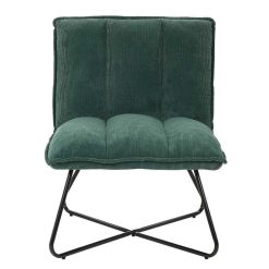 Pomax Canapes | Forrest - Chaise Relax - Polyester / Metal - L 66 X W 68 X H 77 Cm - Vert Foret