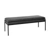 Pomax Bancs | Gallet - Banc - Polyester / Metal - L 122 X W 46 X H 43 Cm - Noir