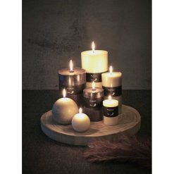 Pomax Bougies | Candle - Bougie - Cire De Paraffine - Dia 9 Cm - Ivoire