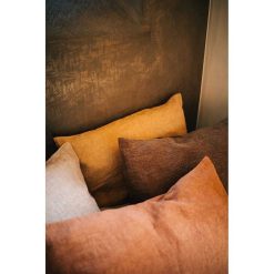 Pomax Coussins | Basics - Coussin - Lin - L 70 X W 50 Cm - Ocre