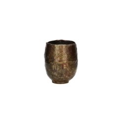 Pomax Cache-Pots | Tamil - Pot A Fleurs - Aluminium - Dia 15 X H 18 Cm - Brass