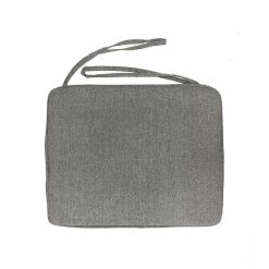 Pomax Coussins | Ombra - Coussin De Chaise Pour Ombra Chaise De Bar - Coton / Polyester - L 31,5 X W 41 X H 2,5 Cm - Gris