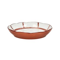 Pomax Vaisselle | Mykonos - Blate - Porcelaine - Dia 20 X H 3,5 Cm - Rouille