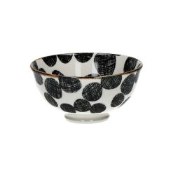 Pomax Vaisselle | Alto - Bol A Cereales - Porcelaine - Dia 12 X H 6 Cm - Noir/Blanc