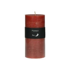 Pomax Bougies | Candle - Bougie - Cire De Paraffine - Dia 7 X H 14 Cm - Terracotta