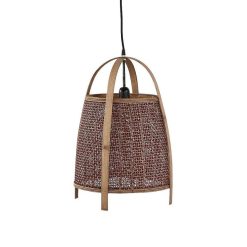 Pomax Suspensions | Minos - Lampe Suspendue - Bambou - Dia 33,5 X H 48,5 Cm - Rouille