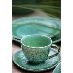 Pomax Vaisselle | Treille - Mug - Gres - Dia 10,5 X H 7 Cm - Vert