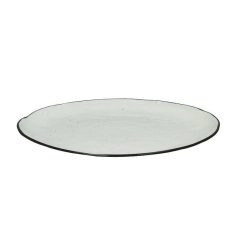 Pomax Vaisselle | Basil - Assiette Plate - Porcelaine - Dia 26 Cm - Blanc