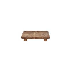 Pomax Bols & Paniers | Kay - Plat - Bois D'Acacia - L 20 X W 20 X H 3,5 Cm - Naturel