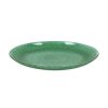 Pomax Vaisselle | Treille - Assiette Plate - Gres - Dia 27,5 X H 3 Cm - Vert