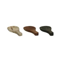 Pomax Couverts De Service | Kerf - Set/6 Cuilleres - Bois De Mangier - L 14 X W 8 X H 2 Cm - Mix De Couleurs