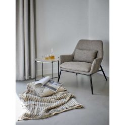 Pomax Canapes | Hailey - Fauteuil - Tissu / Metal - L 66 X W 75 X H 77 Cm - Sable