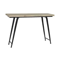 Pomax Consoles | Ohio - Meuble Console - Bois De Mangier / Metal - L 120 X W 35 X H 80 Cm - Naturel