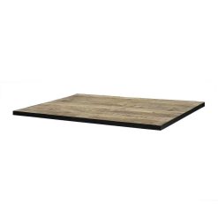 Pomax Concepts Modulaires | Matteo - Dessus De Table - Bois De Mangier / Metal - L 118 X W 80 X H 3 Cm - Naturel