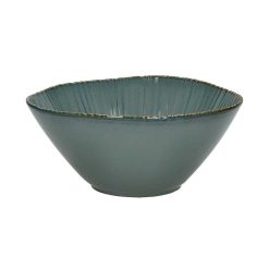 Pomax Vaisselle | Mysa - Bol A Pates - Porcelaine - Dia 19,8 X H 8,8 Cm - Gris Bleu