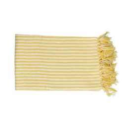 Pomax Plaids | Saint-Tropez - Plaid/Nappe De Table - Lin - L 170 X W 130 Cm - Jaune