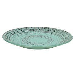 Pomax Vaisselle | Kusama - Assiette Plate - Porcelaine - Dia 26,5 Cm - Aqua