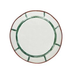 Pomax Vaisselle | Mykonos - Blate - Porcelaine - Dia 20 X H 3,5 Cm - Vert