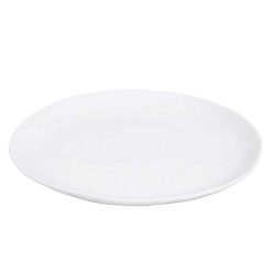 Pomax Vaisselle | Porcelino White - Assiette Plate - Ovale - Porcelaine - L 28 X W 24 Cm