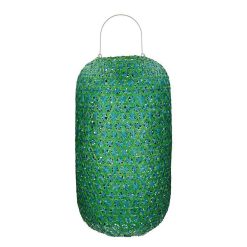 Pomax Lanternes | Tunis - Lanterne - Bambou / Verre - Dia 35 X H 60 Cm - Aqua