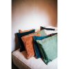 Pomax Coussins | Borders - Coussin - Lin / Velours - L 60 X W 40 Cm - Vert